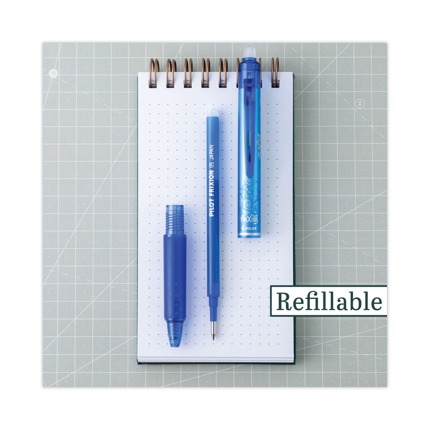 Pilot® Refill for FriXion Erasable Gel Ink Pen, Blue, 3/Pk