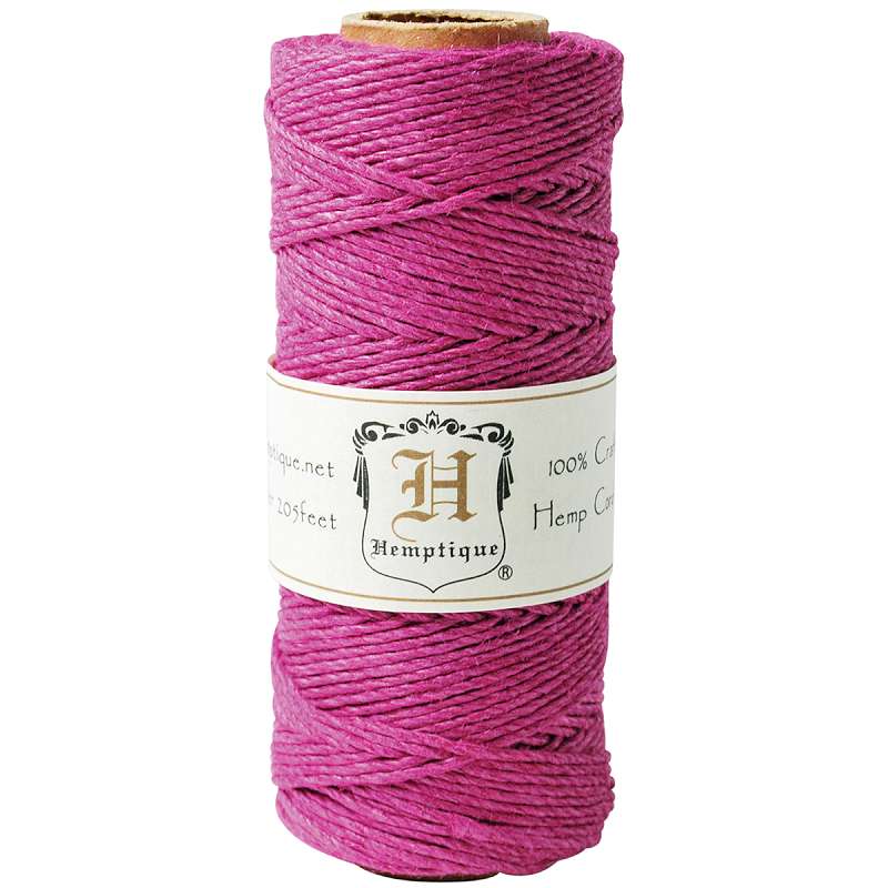 Hemp Cord Spool 20lb 205' Dark Pink