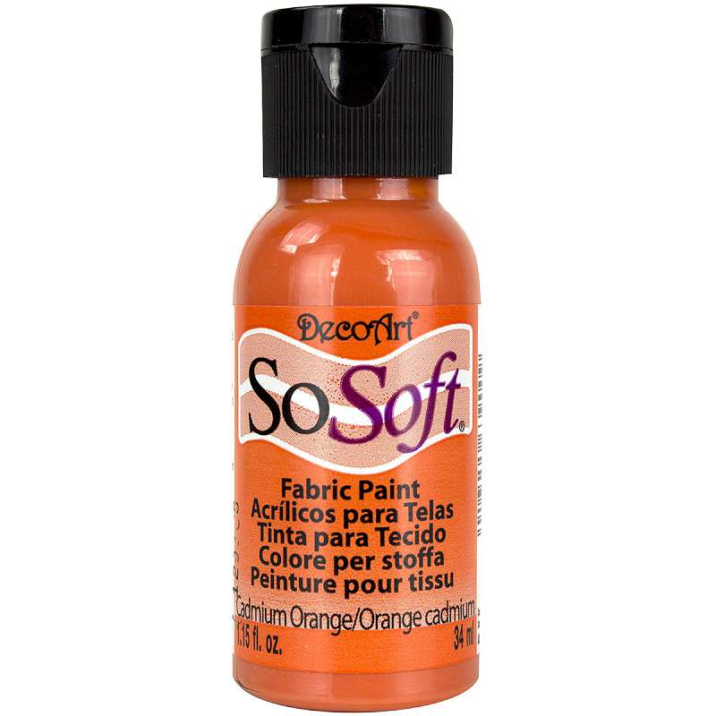 SoSoft Fabric Acrylic Paint 1oz Cadmium Orange