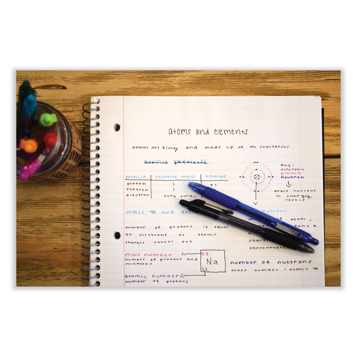 Zebra® Z-Grip Retractable Ballpoint Pen, Blue Ink, Medium, Dozen