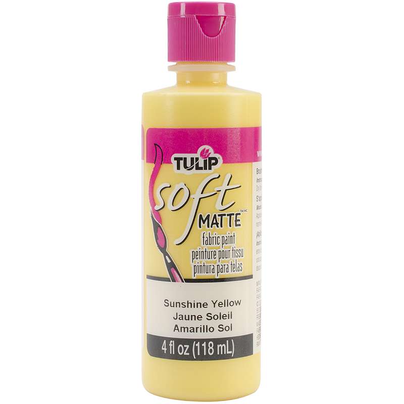Tulip Soft Fabric Paint 4oz Matte - Sunshine Yellow