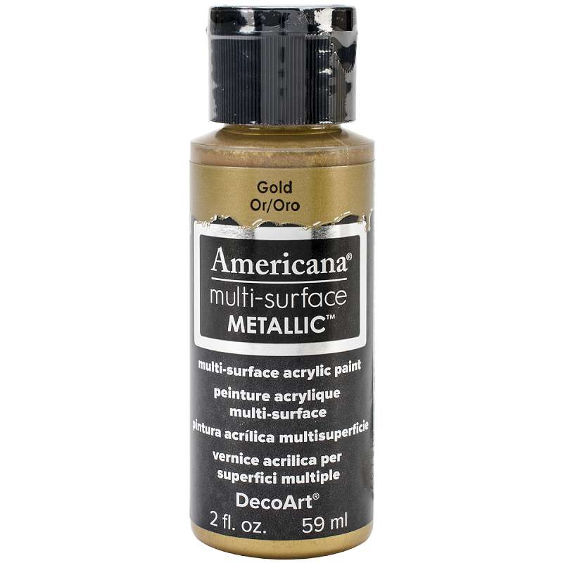 Americana Multi-Surface Metallic Acrylic Paint 2oz Gold