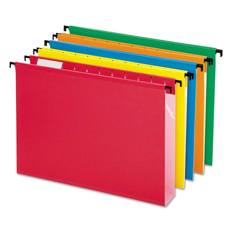 Pendaflex® Poly Laminate Hanging Folders, 1/5 Tab, 2