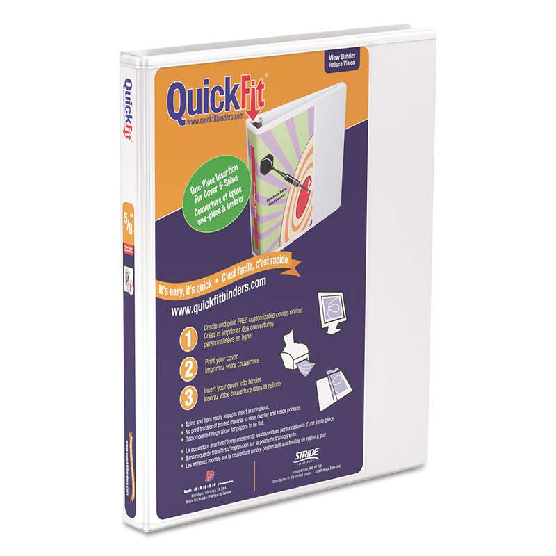 Stride QuickFit D-Ring View Binder, 5/8