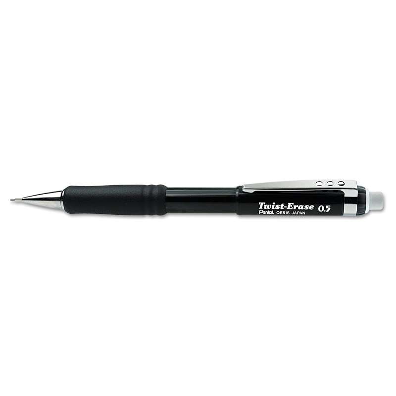 Pentel® Twist-Erase III Mechanical Pencil, 0.5 mm, Black Barrel