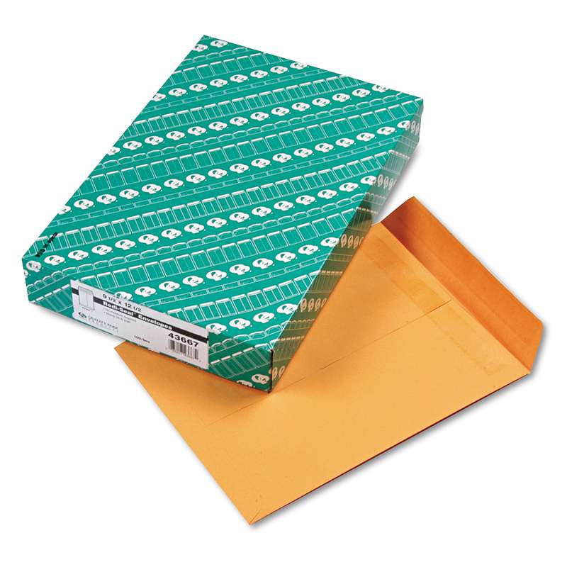 Quality Park Redi Seal Catalog Envelope, 9 1/2 x 12 1/2, Brown Kraft, 100/Box