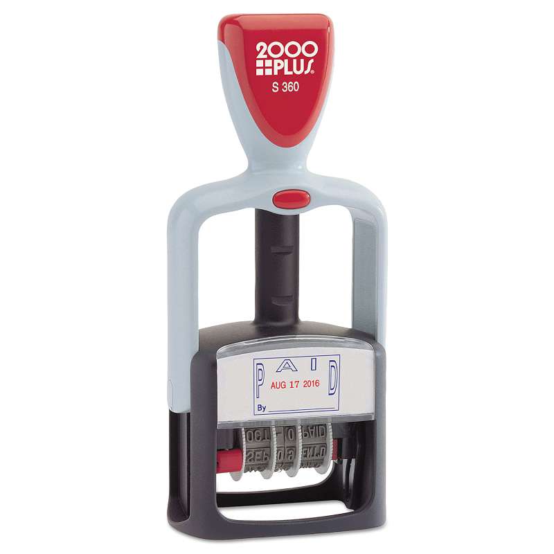 COSCO 2000PLUS® Two-Color Word Dater, 1 3/4 x 1, 