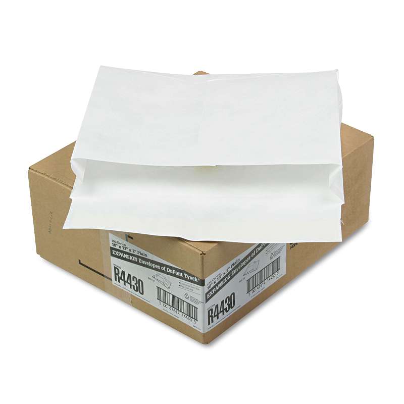 Survivor® Tyvek Expansion Mailer, 10 x 13 x 2, White, 18lb, 100/Carton