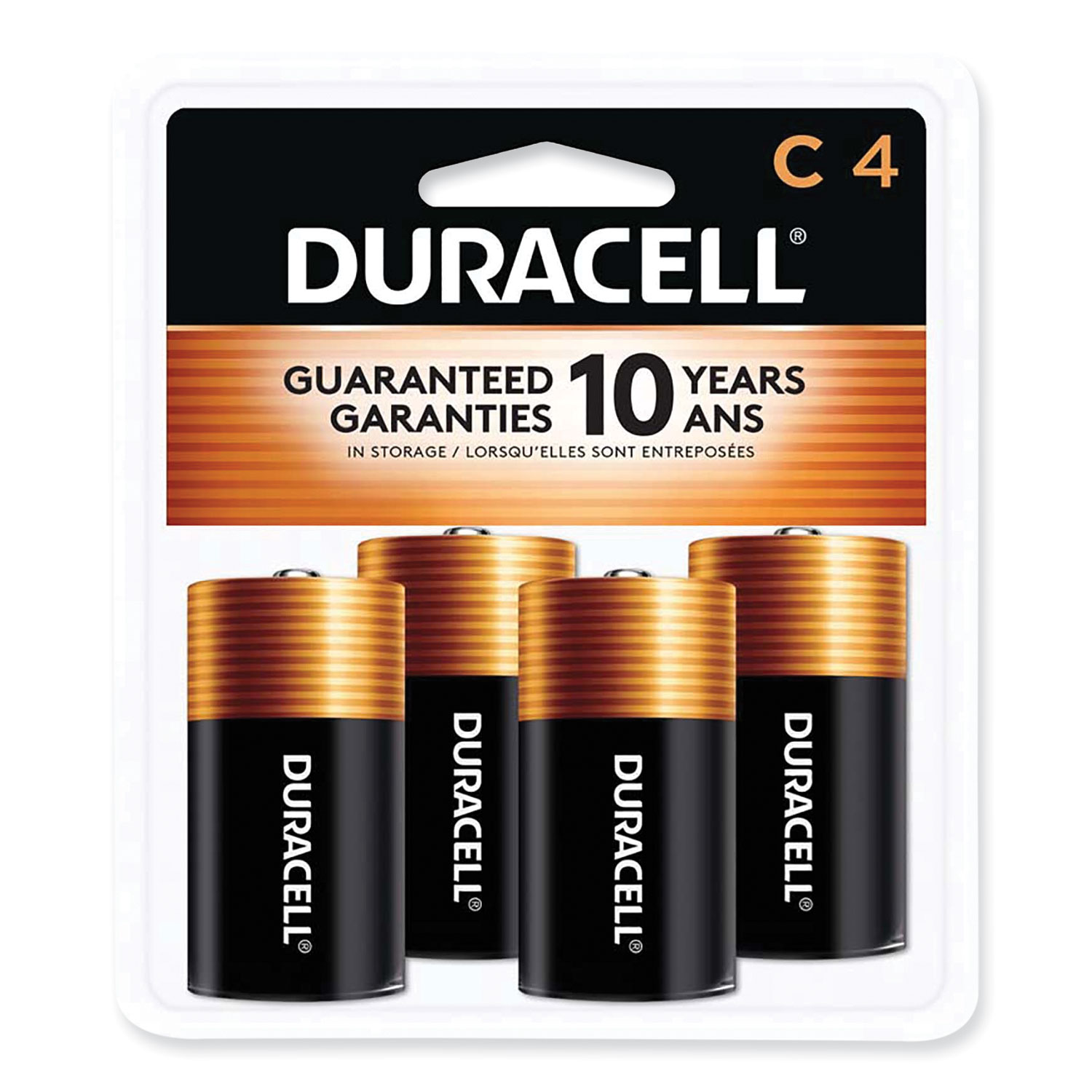 Duracell® CopperTop Alkaline Batteries, C, 4/PK