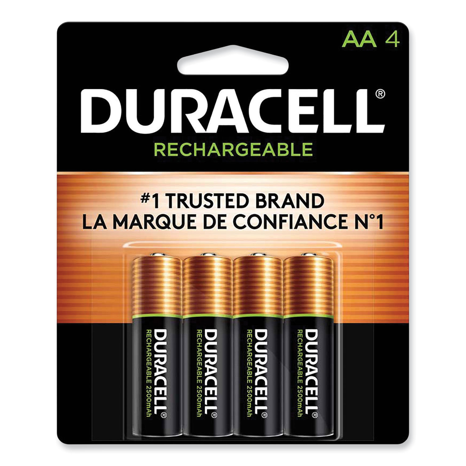Duracell® Rechargeable NiMH Batteries with Duralock Power Preserve Technology, A