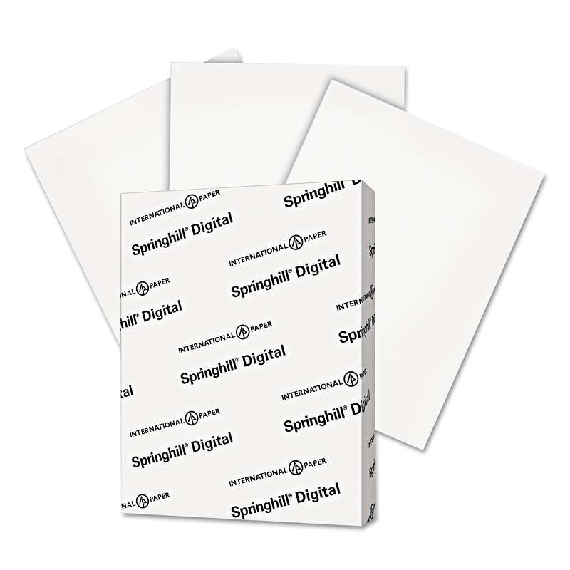 Springhill® Digital Index White Card Stock, 110 lb, 8 1/2 x 11, 250 Sheets/Pack