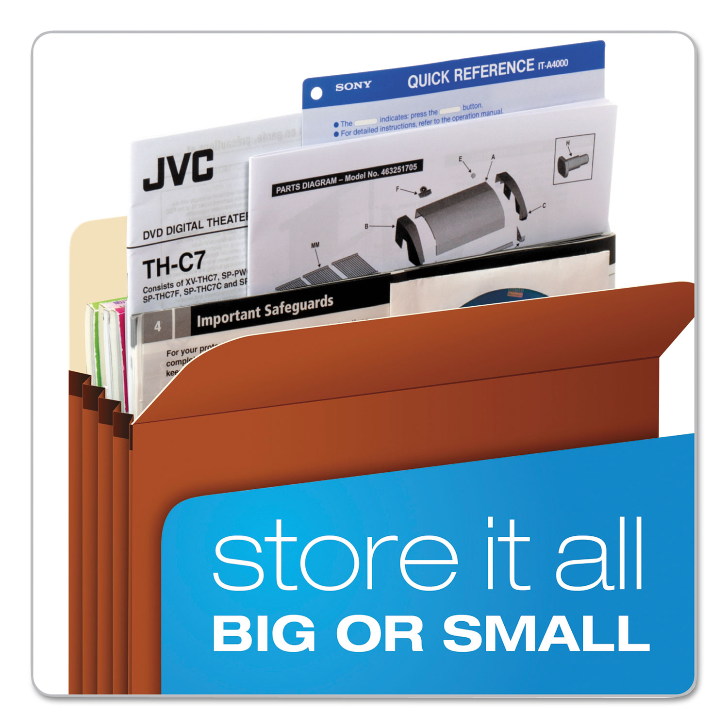 Pendaflex® Earthwise by Pendaflex 100% Recycled File Pocket, 5 1/4