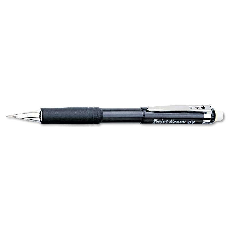 Pentel® Twist-Erase III Mechanical Pencil, 0.9 mm, Black Barrel