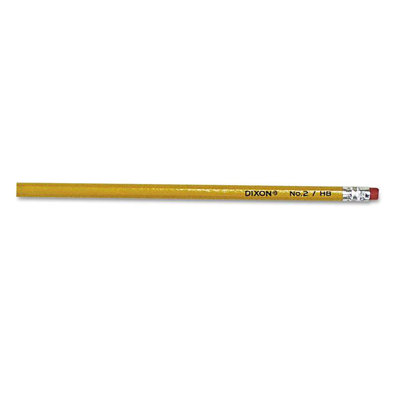Dixon® Woodcase Pencil, HB #2 Lead,Yellow Barrel, 144/Box