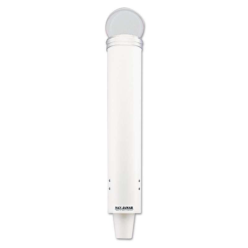 San Jamar® Small Pull-Type Water Cup Dispenser, White