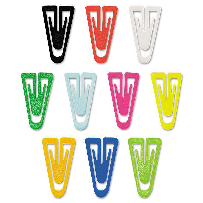 GEM® Paper Clips, Plastic, Large (1-3/8