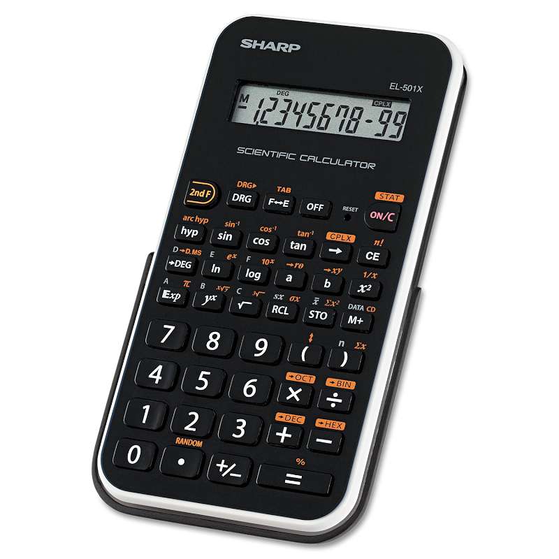 Sharp® EL-501XBWH Scientific Calculator, 10-Digit LCD