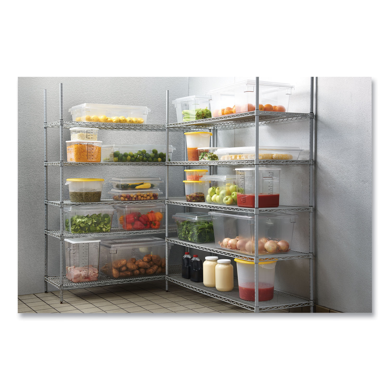 Rubbermaid® Commercial Food/Tote Boxes, 12 1/2gal, 26w x 18d x 9h, Clear