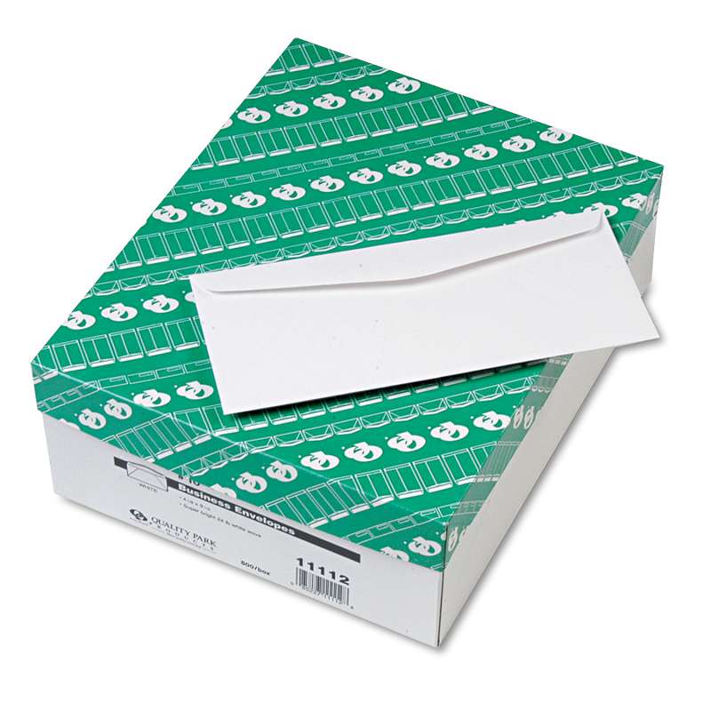 Quality Park Business Envelope Traditional, #10, 4 1/8 x 9 1/2, White, 500/Box