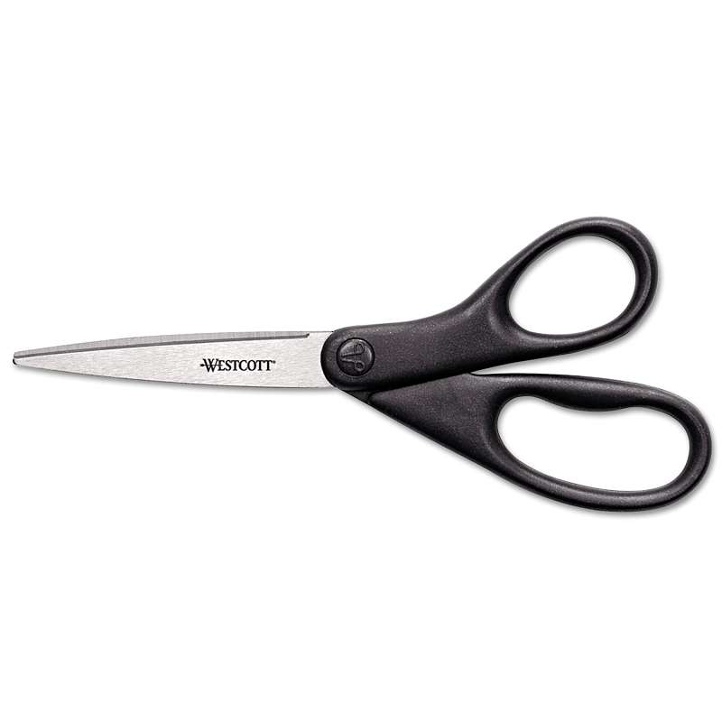 Westcott® Design Line Stainless Steel Scissors, Metallic Black, 8