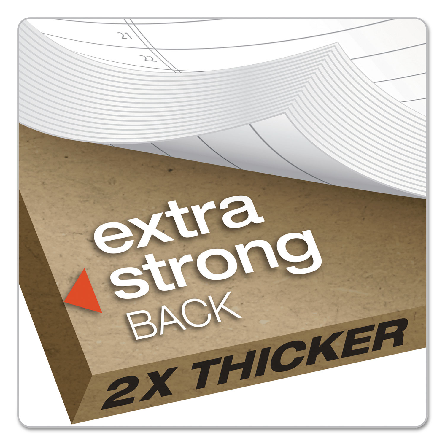 Ampad® Gold Fibre Wirebound Writing Pad w/Cover, 8 1/2 x 11 3/4, White, Green Co