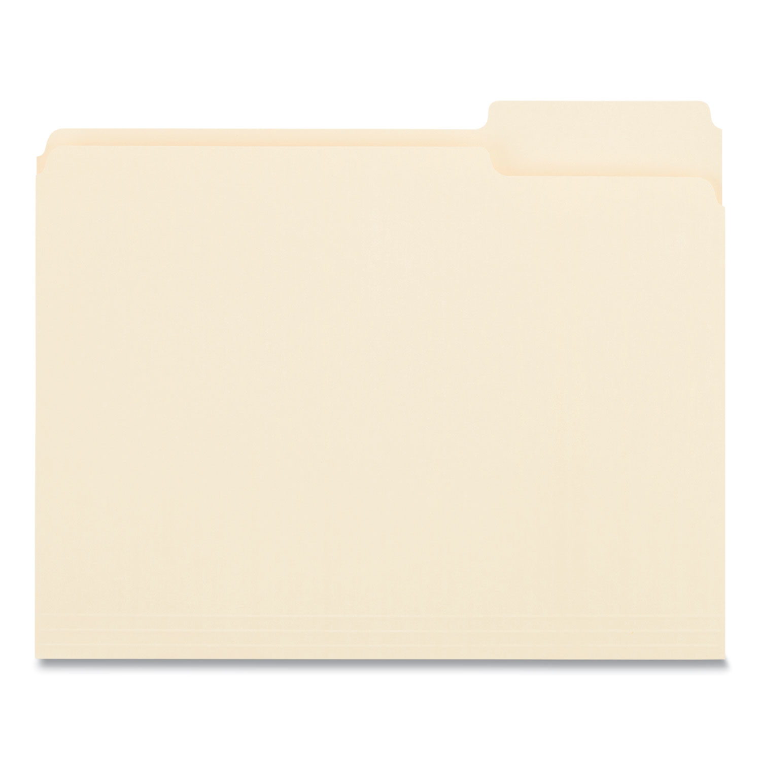 Universal® File Folders, 1/3 Cut Third Position, One-Ply Top Tab, Letter, Manila