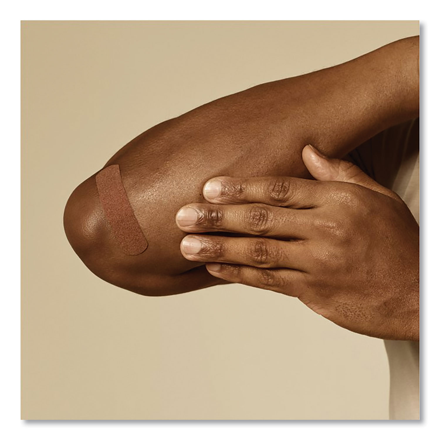 OurTone Adhesive Bandages, BR55, 2.25 x 0.63; 3 x 0.75; 3 x 1, Medium Brown, 30/