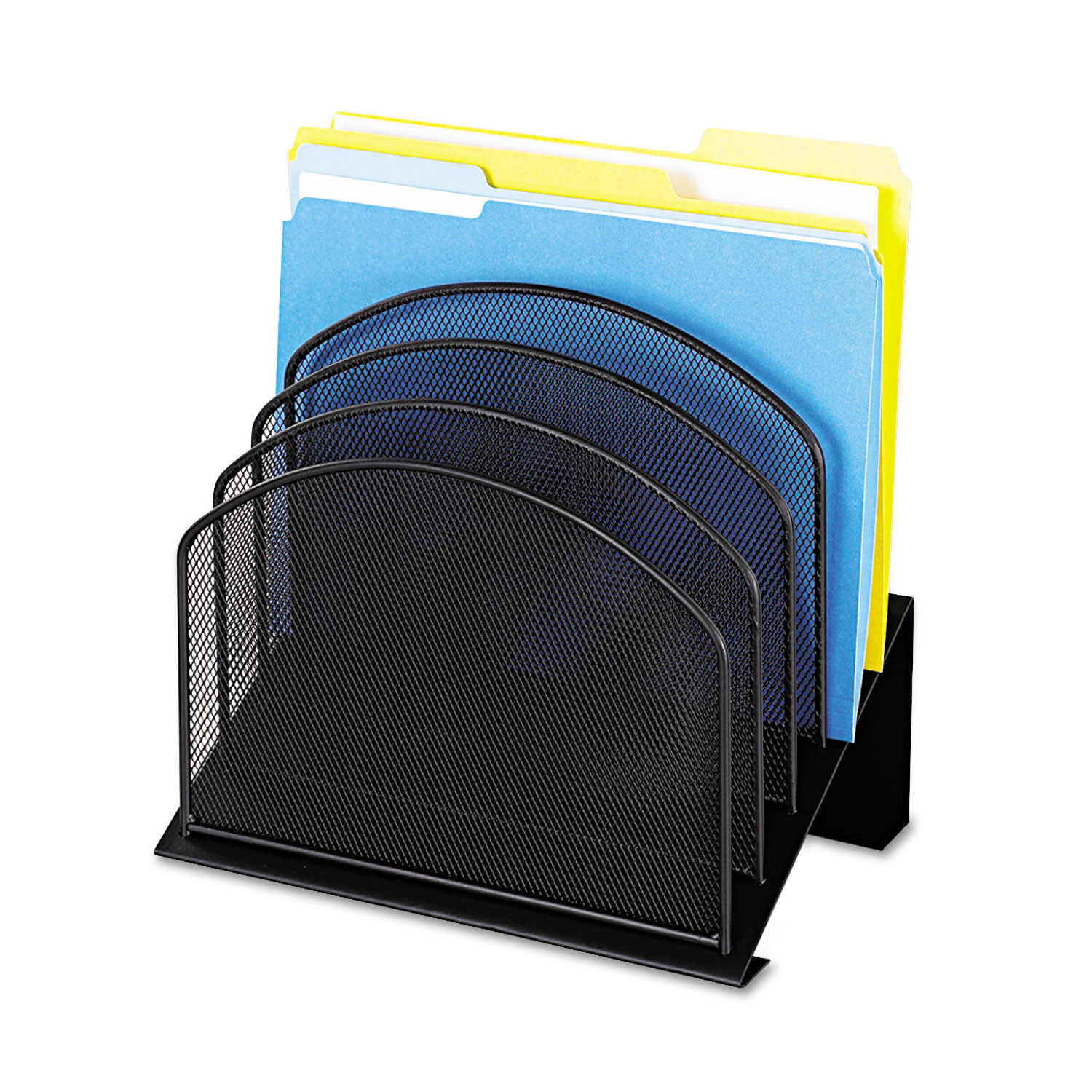 Safco® Mesh Desk Organizer, Five-Tiered Sections, Steel, 11 1/4 x 7 1/8 x 11 5/8