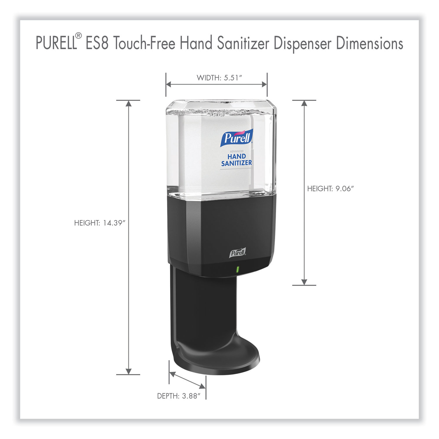 ES8 TOUCH FREE HAND SANITIZER DISPENSER, 1200 ML, 5.25