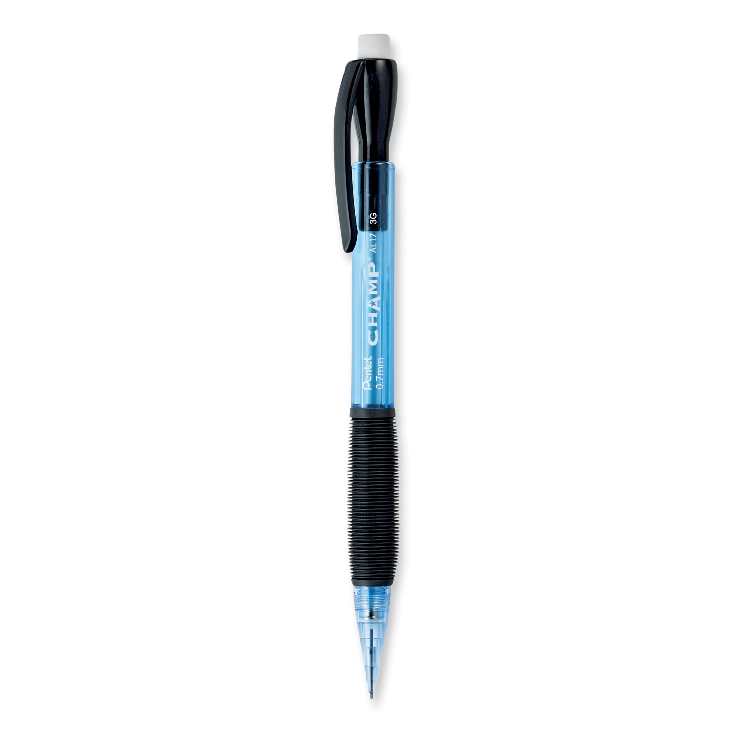 Pentel® Champ Mechanical Pencil, 0.7 mm, Blue Barrel, 24/Pack