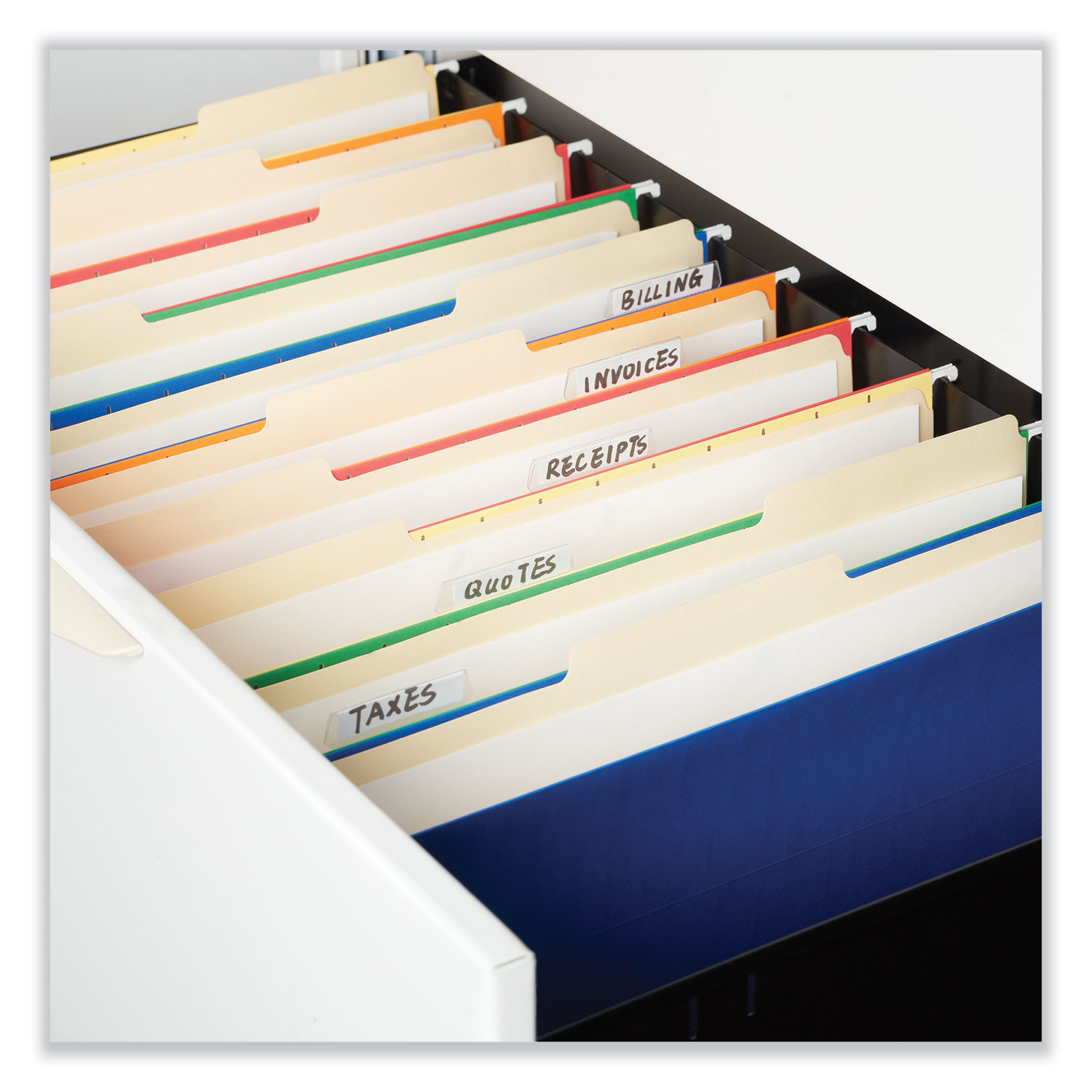 Universal® File Folders, 1/3 Cut Third Position, One-Ply Top Tab, Letter, Manila