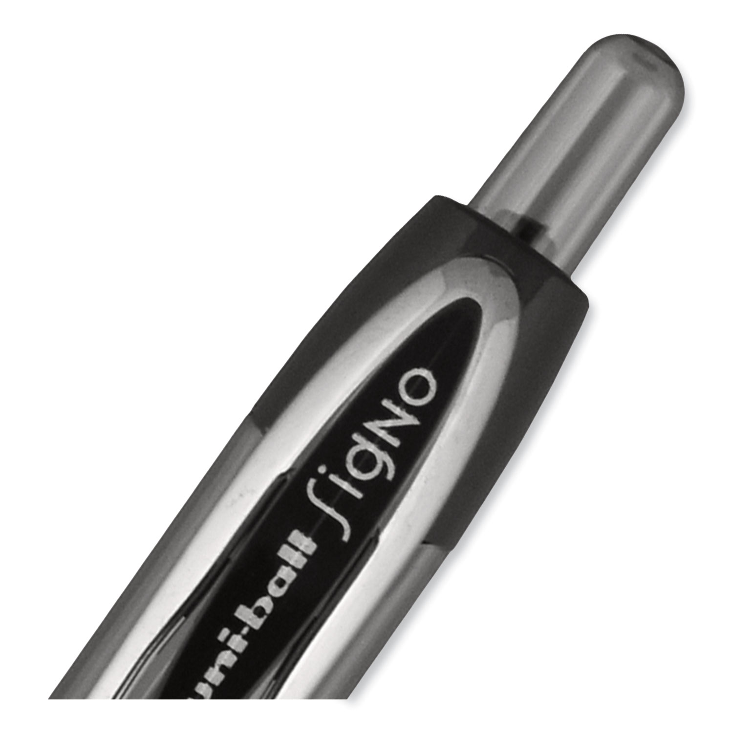 Signo 207 Retractable Gel Pen, Black Ink, 1mm, Dozen