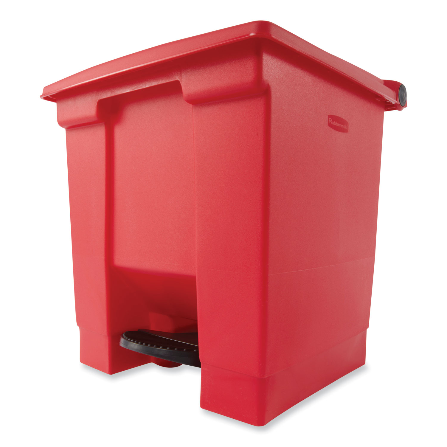 Rubbermaid® Commercial Indoor Utility Step-On Waste Container, Square, Plastic,