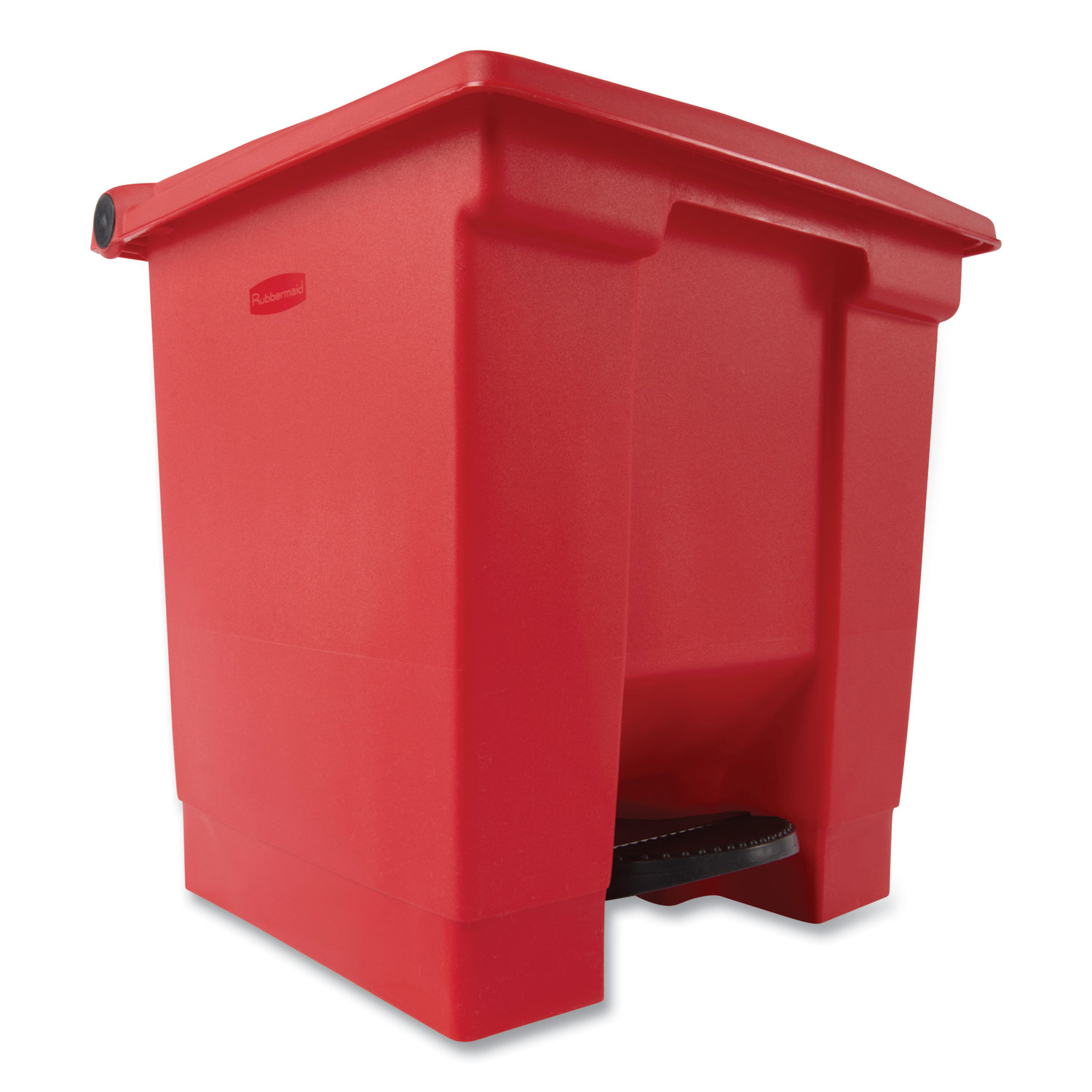 Rubbermaid® Commercial Indoor Utility Step-On Waste Container, Square, Plastic,
