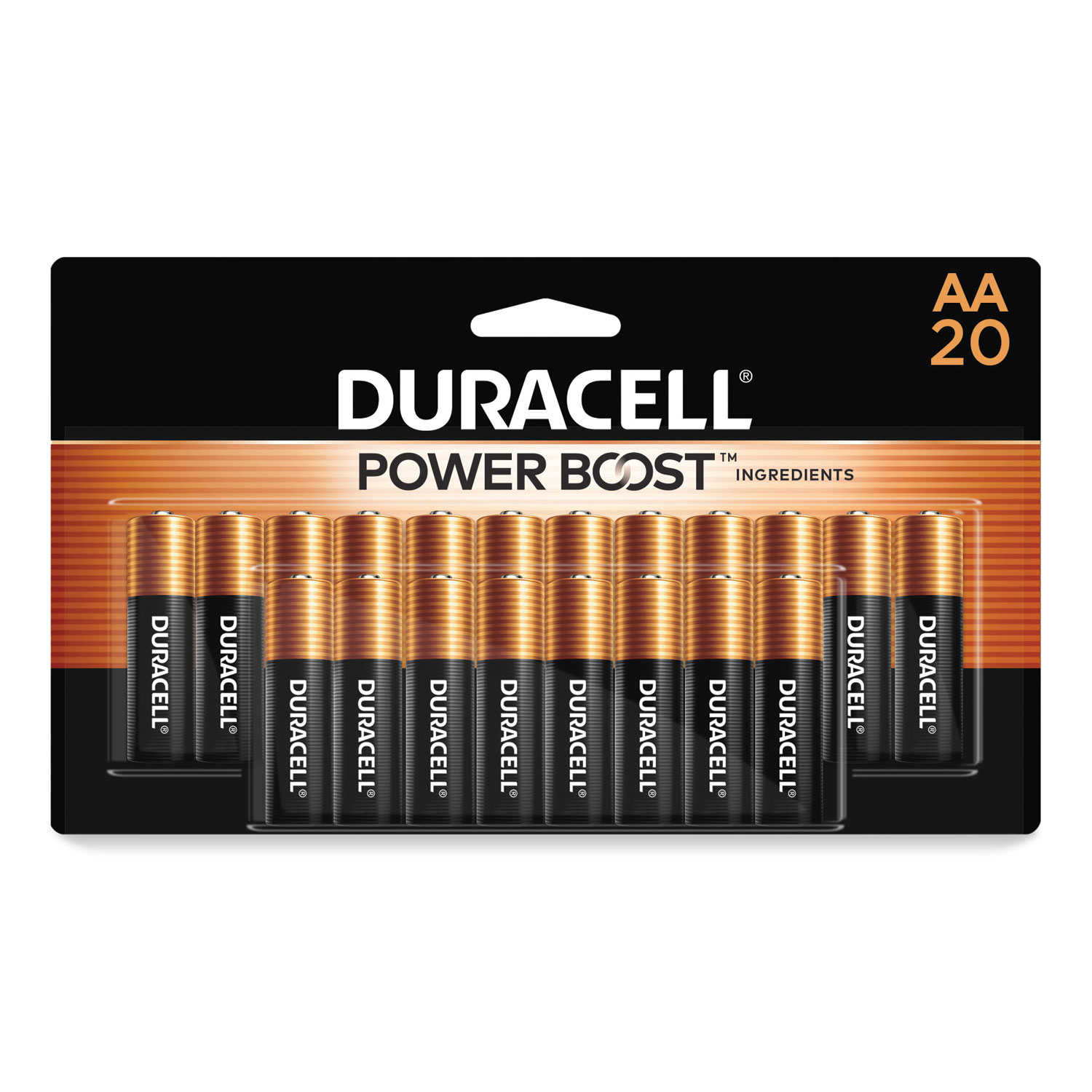 Duracell® CopperTop Alkaline Batteries, AA, 20/PK