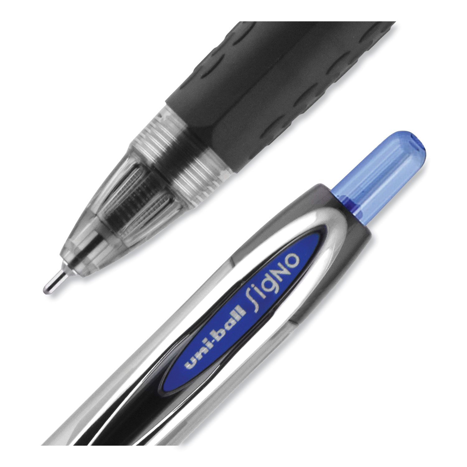 Signo 207 Roller Ball Retractable Gel Pen, Blue Ink, Medium, Dozen