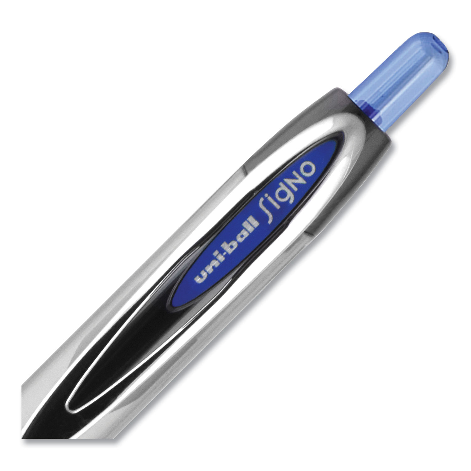 Signo 207 Roller Ball Retractable Gel Pen, Blue Ink, Medium, Dozen