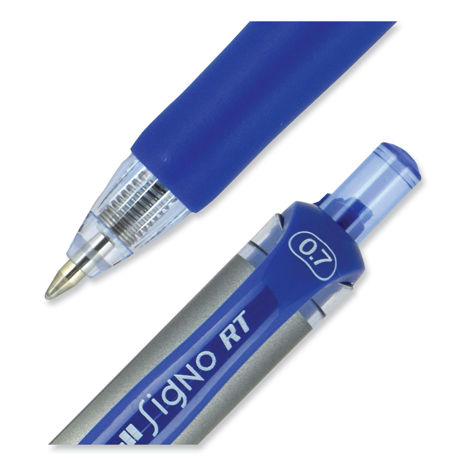 Signo Gel RT Roller Ball Retractable Gel Pen, Blue Ink, Medium, Dozen