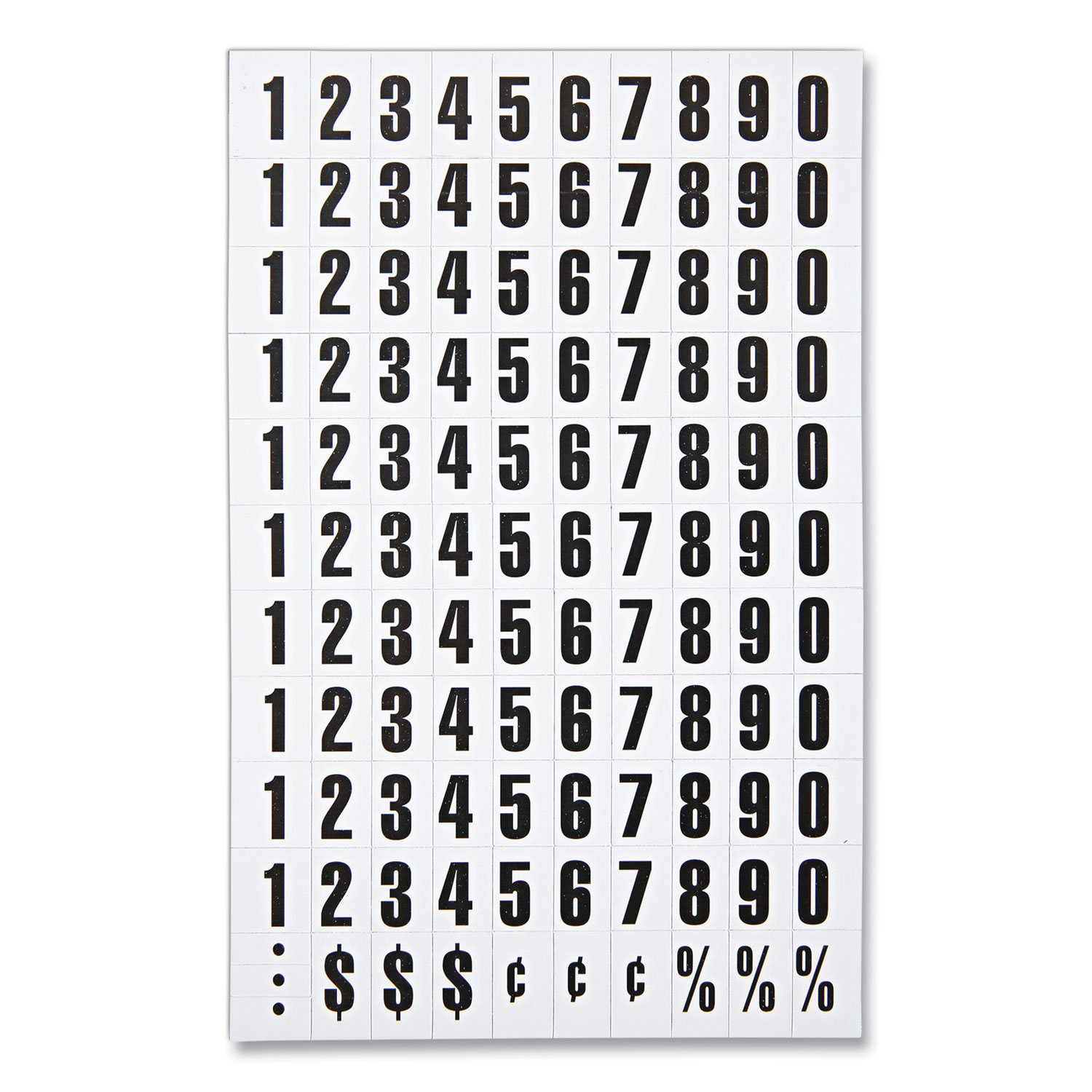 MasterVision® Interchangeable Magnetic Characters, Numbers, Black, 3/4