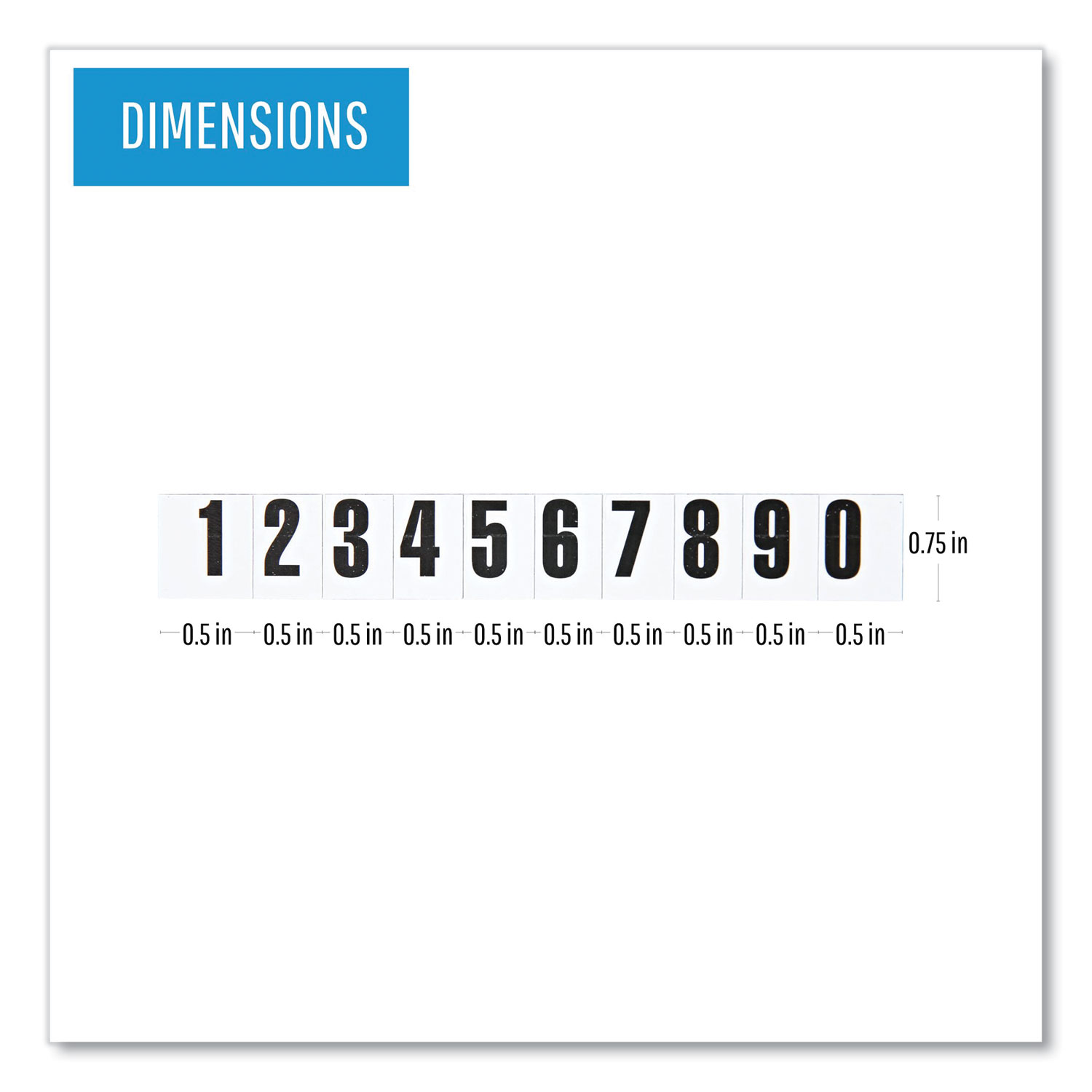 MasterVision® Interchangeable Magnetic Characters, Numbers, Black, 3/4
