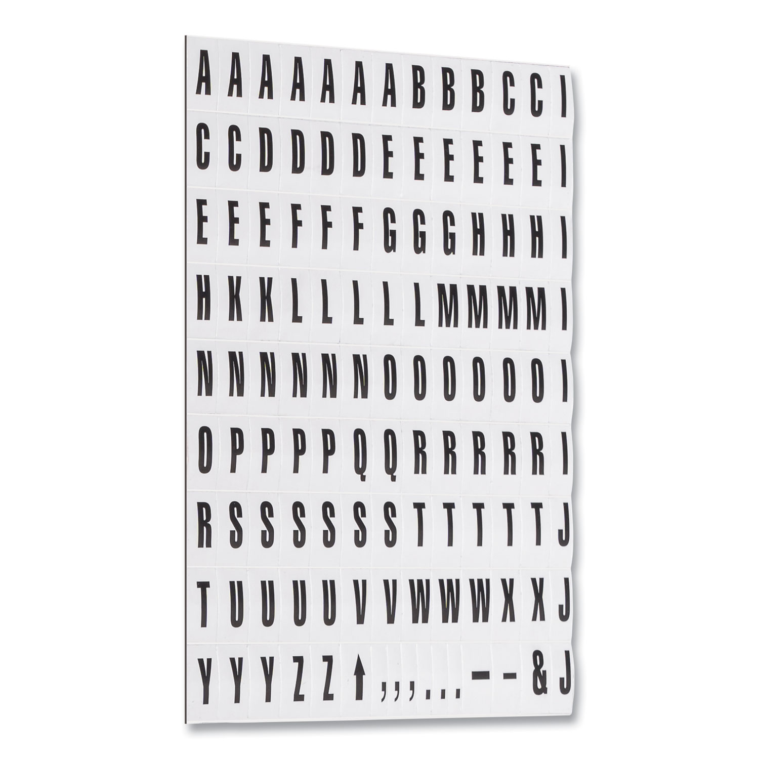 MasterVision® Interchangeable Magnetic Characters, Letters, Black, 3/4