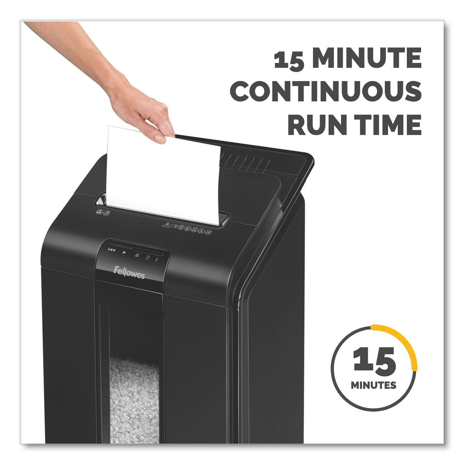 Fellowes® AutoMax 100M Auto Feed Micro-Cut Shredder, 100 Auto/10 Manual Sheet Ca