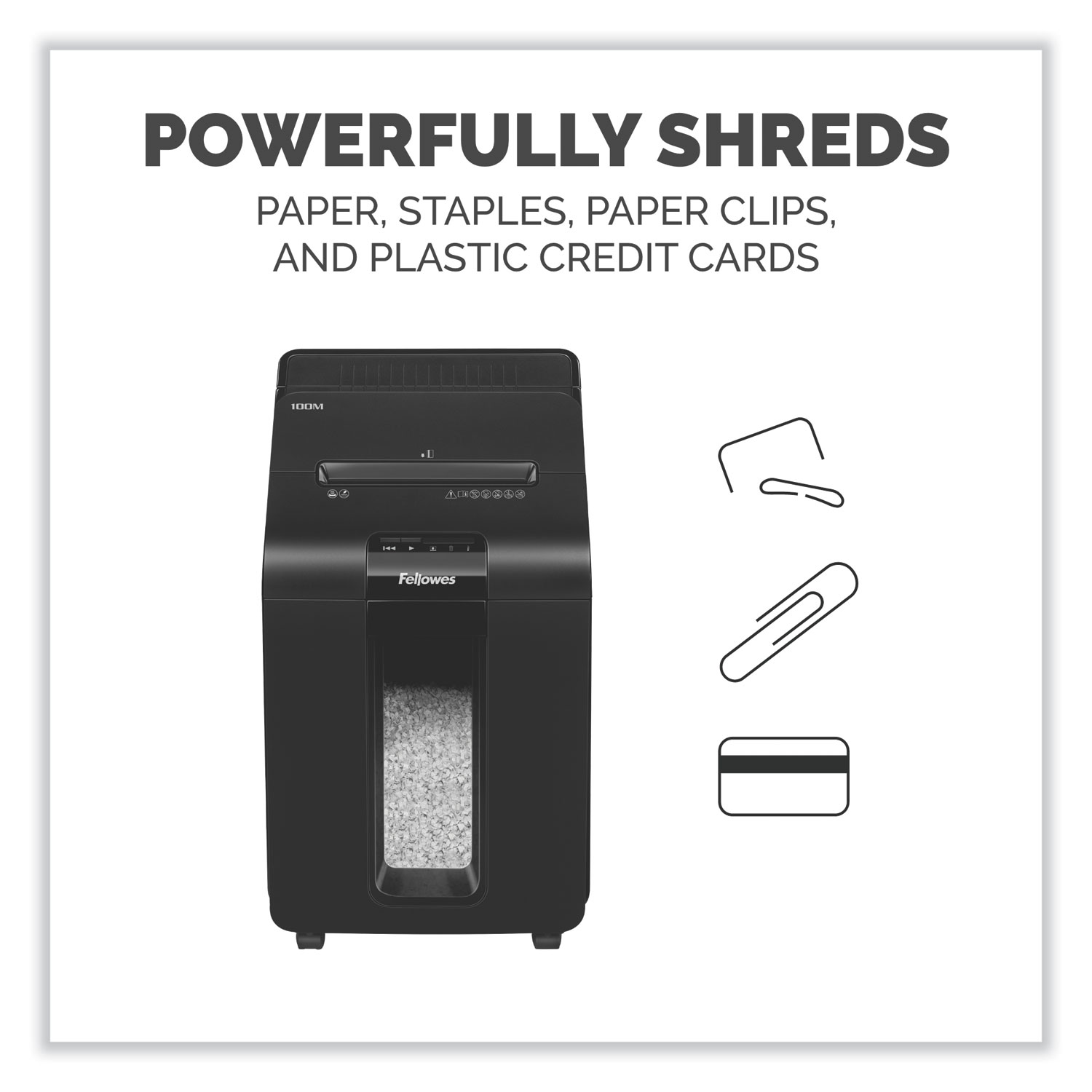 Fellowes® AutoMax 100M Auto Feed Micro-Cut Shredder, 100 Auto/10 Manual Sheet Ca