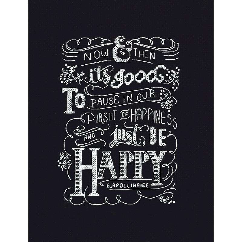 Just Be Happy Counted Cross Stitch Kit 8