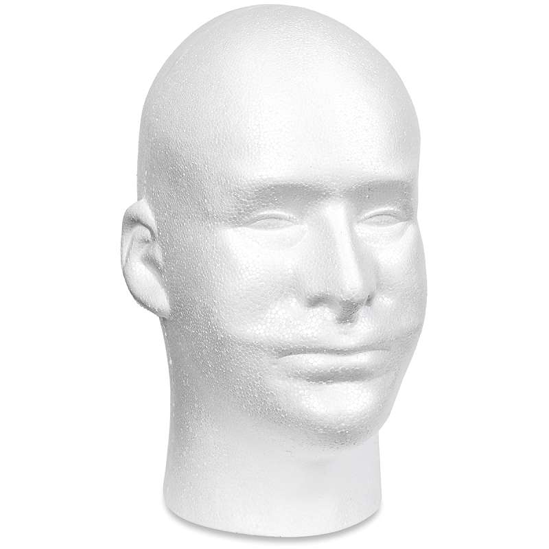 Styrofoam Male Head Bulk 11
