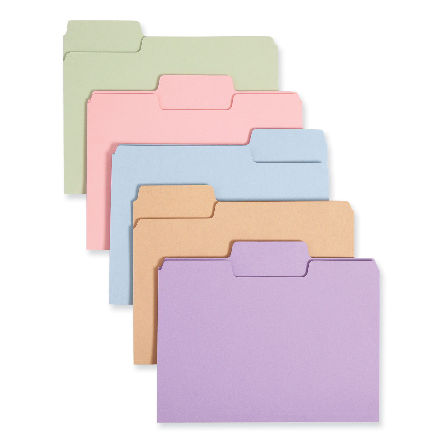 Smead® SuperTab File Folders, 1/3 Cut Top Tab, Letter, Assorted Colors, 100/Box