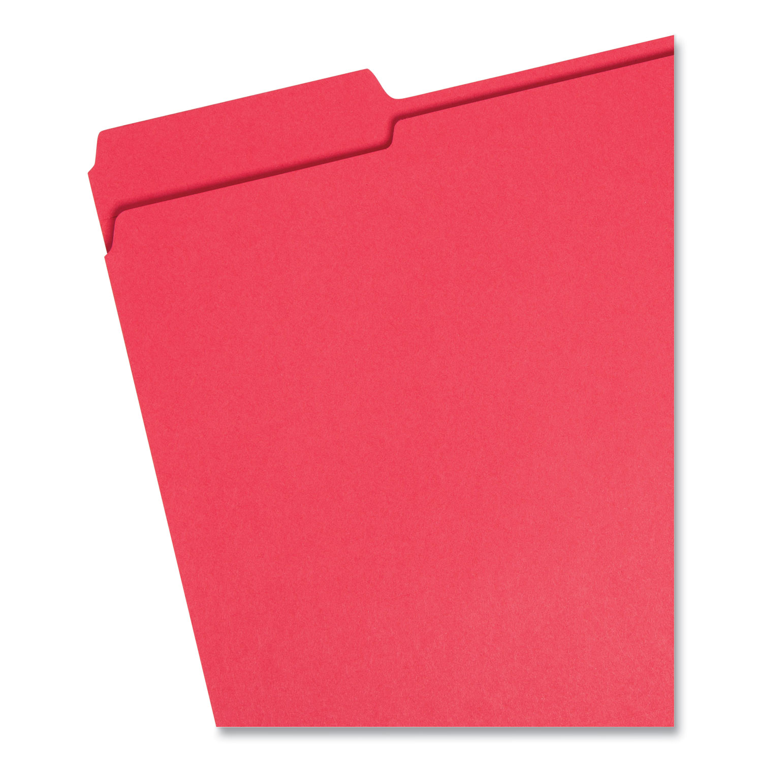 Smead® File Folders, 1/3 Cut, Reinforced Top Tab, Letter, Red, 100/Box