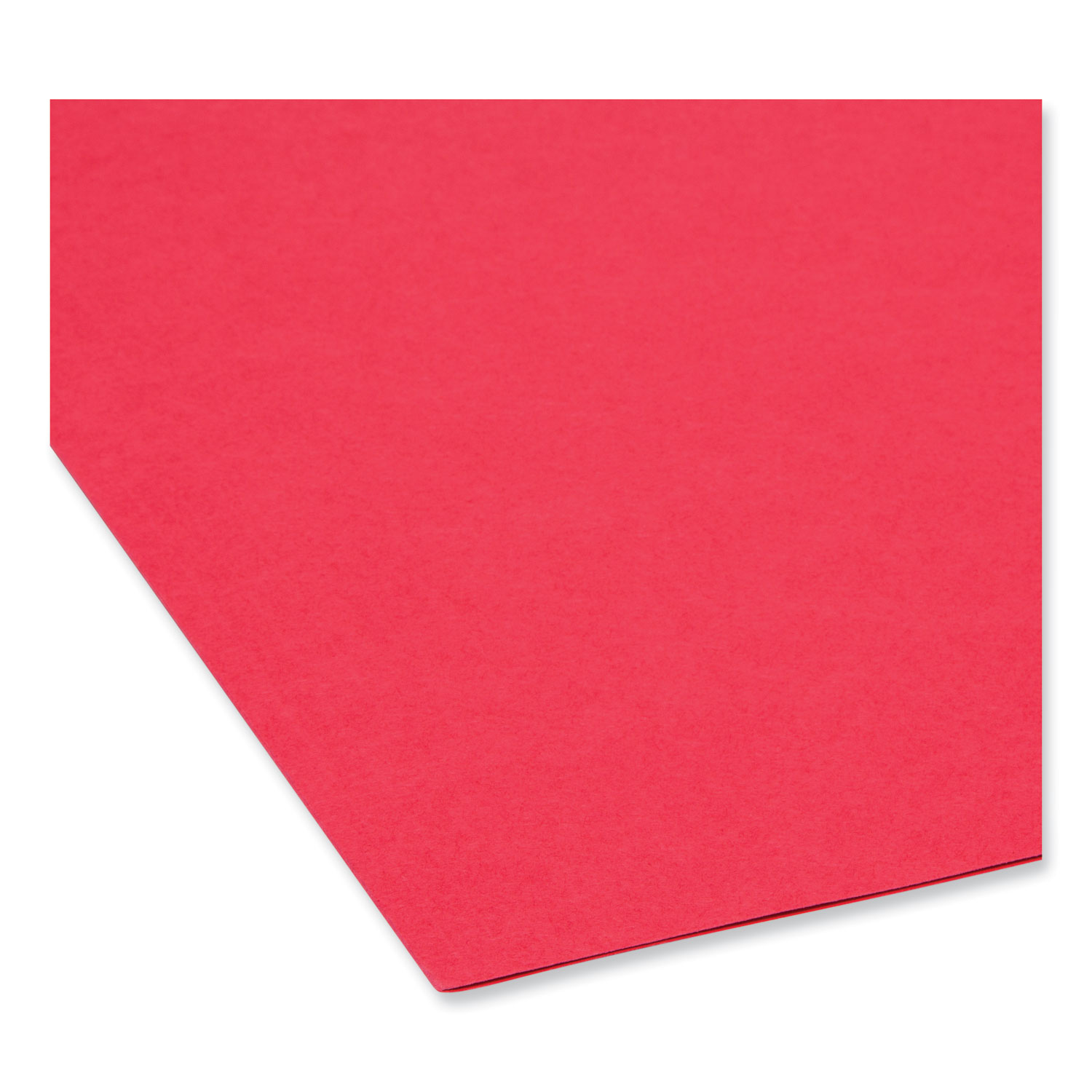 Smead® File Folders, 1/3 Cut, Reinforced Top Tab, Letter, Red, 100/Box