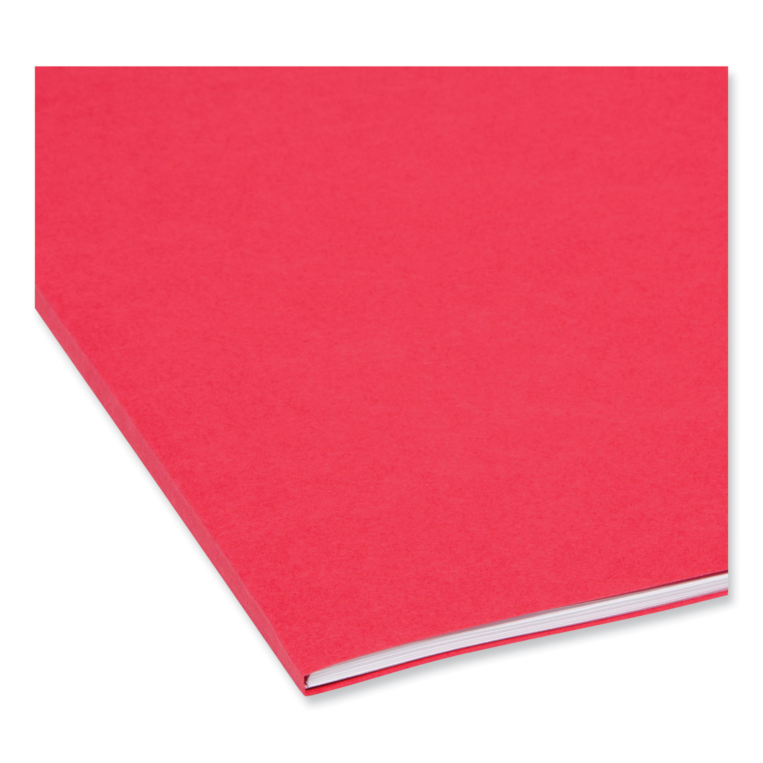 Smead® File Folders, 1/3 Cut, Reinforced Top Tab, Letter, Red, 100/Box