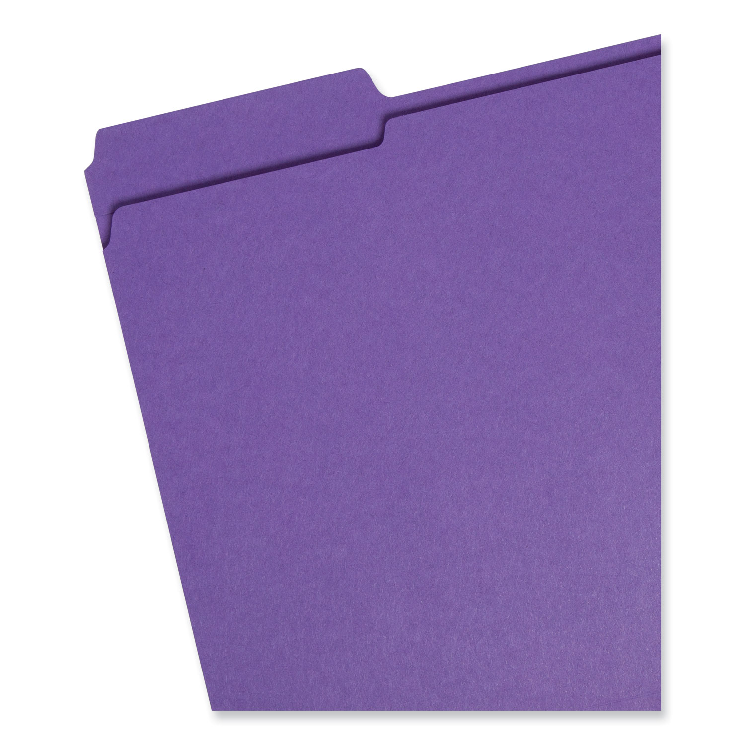 Smead® File Folders, 1/3 Cut, Reinforced Top Tab, Letter, Purple, 100/Box